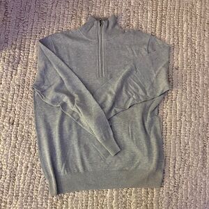 J. Crew Men's Light Gray Zip-Up Sweater